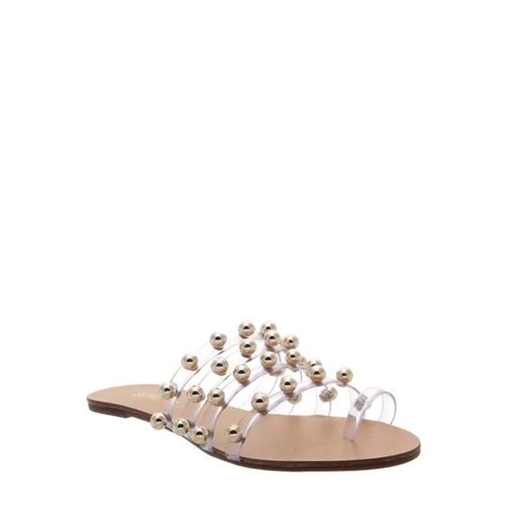SCHUTZ
CLEAR STRAP GOLD STUD SANDALS - Picture 5 of 10